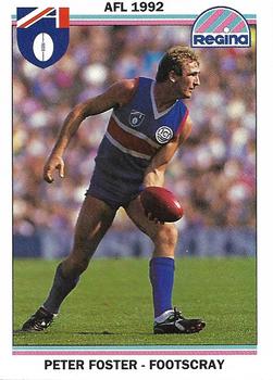 1992 AFL Regina #101 Peter Foster Front